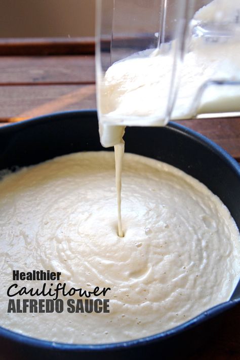 Healthier Cauliflower Alfredo Sauce : LeelaLicious Cauliflower Alfredo Sauce Recipe, Cauliflower Alfredo Sauce, Salsa Alfredo, Cauliflower Alfredo, Alfredo Sauce Recipe, Alfredo Sauce, Cauliflower Recipes, Amazing Recipes, Marinara