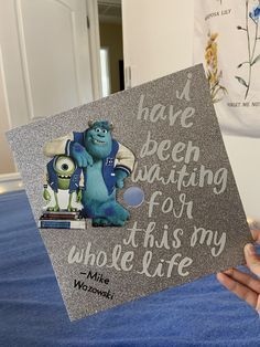 Youngboy Graduation Cap, Lightning Mcqueen Grad Cap, Monsters Inc Grad Cap, Graduation Hat Ideas High School, Disney Quotes Graduation, Cap Decor Ideas, College Caps, Disney Grad Caps, Disney Graduation Cap