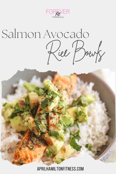 Macro Friendly Salmon Recipes, Marco Friendly Recipes, Easy Macro Friendly Recipes Dinner, Salmon Avocado Rice Bowl, Simple Macro Meals, Macro Friendly Lunch Ideas, Macro Friendly Recipes Breakfast, Macro Dinner Recipes, Macro Friendly Dinner Recipes