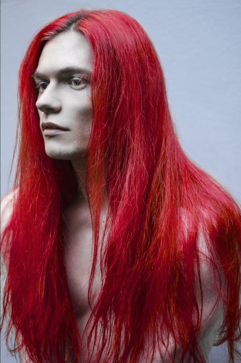 Normally I don't dig unnatural hair colors for men, but this is the bomb Red Hair For Summer, Dark Red Hair Dye, Hair Color Men, Blood Red Hair, Dark Red Hair Color, Red Hair Men, Hair Male, Dyed Red Hair, Dark Red Hair