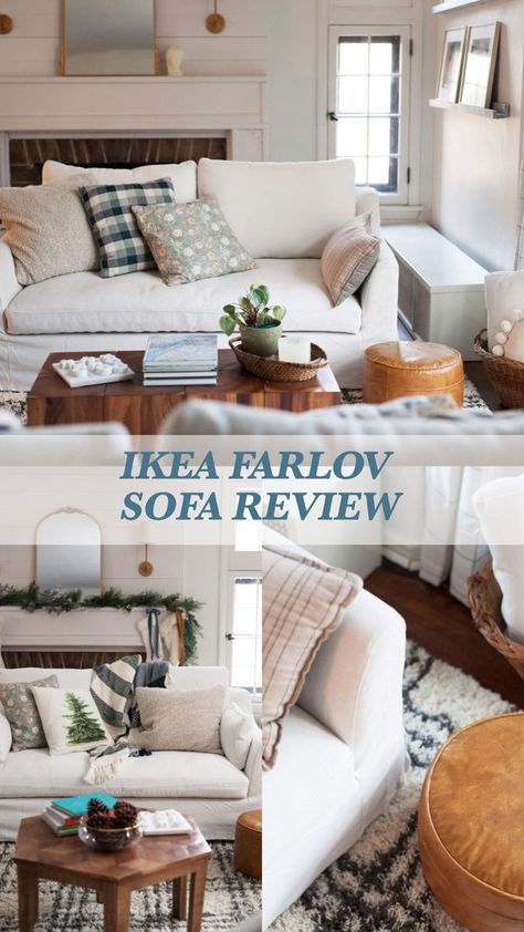 My IKEA Farlov loveseat review and what we think of having two loveseats instead of 1 sofa. Ikea Farlov Sofa, Farlov Sofa, Ikea Loveseat, Ikea Farlov, Sofa Review, Entryway Bench, Love Seat, Sofa, Living Room