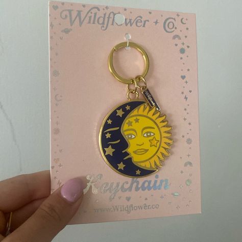 Sun & Moon Keychain Moon Keychain, Sun Moon, Keychains, Women Accessories, Moon, Sun, Yellow, Women Shopping, Quick Saves