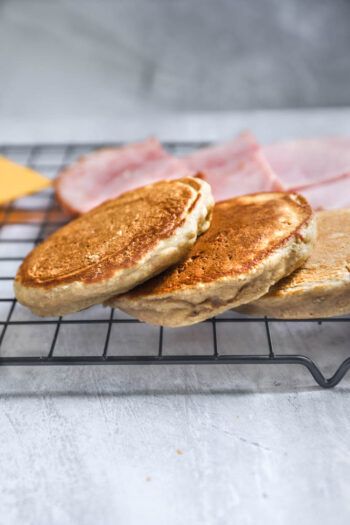 Healthy Copycat "McGriddle" (Gluten Free, Dairy Free) - Unconventional Cooks Copycat Mcgriddle, Mcdonalds Pancakes, Chocolate Sundae, Pancake Syrup, Pancake Stack, Sausage Patty, Ham Cheese, How To Make Sandwich, Smoked Ham