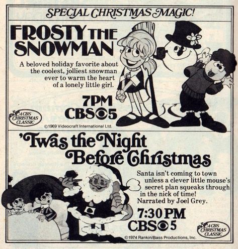 100 vintage Christmas TV specials & holiday episodes you might remember from the '70s & '80s - Click Americana Christmas Tv Specials, Christmas Tv, Twas The Night Before Christmas, Frosty The Snowman, Childhood Memories 70s, Christmas Shows, Night Before Christmas, Twas The Night, Frosty The Snowmen