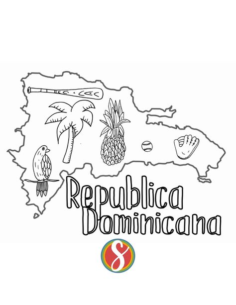 Dominican Republic Map, Dominican Republic Flag, Coloring Designs, Flag Coloring Pages, A Start, The Dominican Republic, Emoji Wallpaper, Dance Fashion, Free Coloring Pages