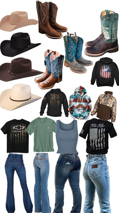 Rustic Country Outfits, Woman Country Outfits, Cute Fall Outfits For Church, Contry Asthetic Outfits, Basic Country Outfits, Cowboy Style Outfits, Jeans Cowgirl Outfit, Cowgirl Style Outfits Party, Wrangler Jeans Women's Outfit