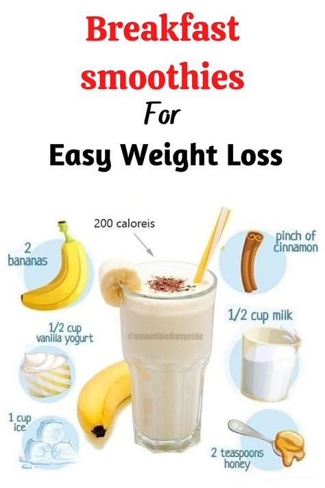 Breakfast Smoothies for Easy Weight Loss - Smoothie Recipes to Lose Weight In this post you’ll find smoothie recipes for every time of year, from healthy fruit smoothie recipes to fall pumpkin to year-round green smoothies. Drinking a smoothie for breakfast can give you a burst of energy in the morning and helps you to start your day on a healthy note. Morning Smoothie Recipes, Morning Energy, Healthy Fruit Smoothies, Fruit Smoothie Recipes Healthy, Energy Smoothies, Oatmeal Smoothie Recipes, Detox Smoothie Recipes, Diet Smoothie Recipes, Breakfast Smoothie Recipes