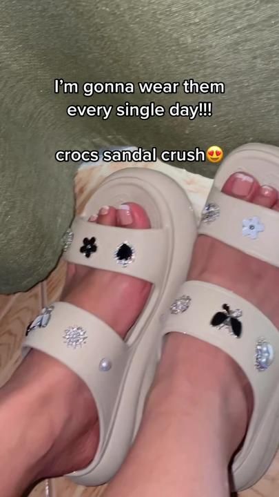 Croc Crush Sandal, Crocband Crocs Outfit, Croc Mega Crush Sandal, Crocs Mega Crush Sandal Outfit, Crocs Decor Ideas, Crocs Sandals Outfit, Crocs Mega Crush Sandal, Jibbitz Crocs Ideas, Crush Crocs