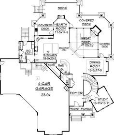 Sloping Lot House Plan, Real Estat, House Plans And More, European House, Tudor House, Building Plan, Luxury House Plans, House Exteriors, House Building