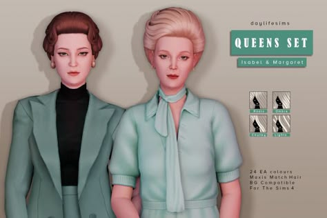 Sims 4 Princess Diana Cc, Sims 4 Vintage Hair, Sims 4 Short Hair Cc Maxis Match, Short Elegant Hairstyles, Sims 4 Short Hair Cc, Sims 4 Vintage Glamour, Daylife Sims, Medieval Hair, Cc Shopping