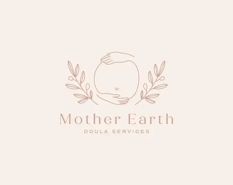 Maternity Graphic Design, Pregnant Logo Design, Midwife Logo Design, Doula Logo Design, Pregnant Logo, Midwife Logo, Motherhood Logo, Baby Logo Branding, Doula Logo