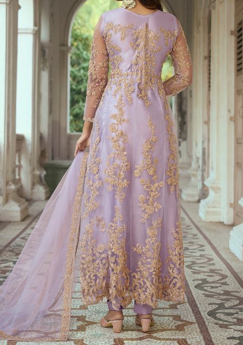 Party Wear Anarkali, Women Salwar Suit, Butterfly Net, Modest Evening Dress, Designer Anarkali, Silk Bottoms, Party Kleidung, Eid Collection, Anarkali Suit