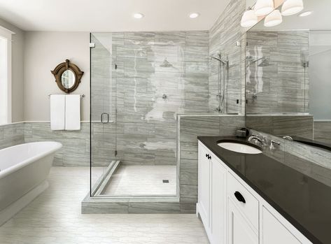 Top Bathroom Design, Latest Bathroom, Bathroom Tile Designs, Tiles Design, Bathroom Trends, Bathroom Wall Tile, Small Bathroom Design, Grey Bathrooms, Bathroom Design Small