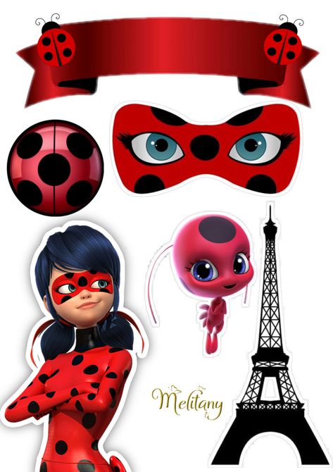 Miraculous Ladybug Stickers Printable, Miraculous Cake, Miraculous Ladybug Party, Xmas Theme, Ladybug Party, Cupcake Toppers Printable, Lady Bug, Birthday Fun, Printable Stickers