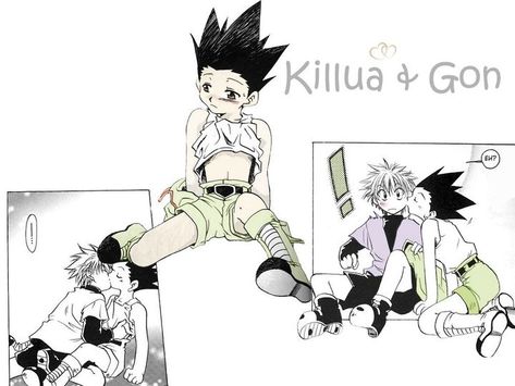 💙•『KilluGonGallery』• 💚 - ~3~ - Wattpad Killua X Gon Kiss, Gon X Killua Kiss, Killugon Kiss, Adventure Time Girls, Ben 10 Comics, Kushina Uzumaki, Hunter Anime, Art Inspiration Drawing