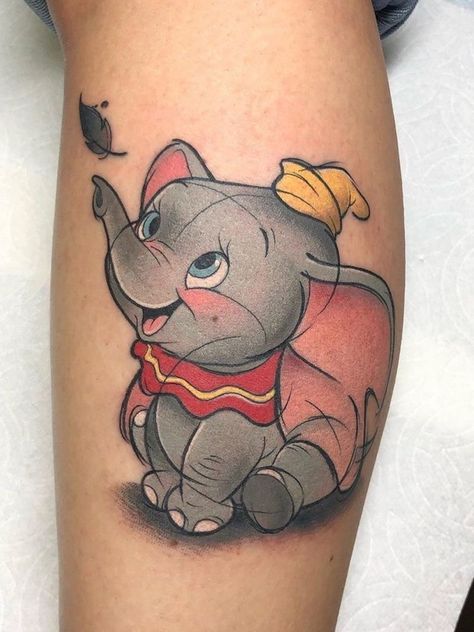 Disney Tattoos For Men, Disney Characters Tattoos, Dumbo Tattoo, Cute Disney Tattoos, Disney Tattoos Quotes, Disney Inspired Tattoos, Disney Tattoos Small, Disney Sleeve Tattoos, Dumbo Disney