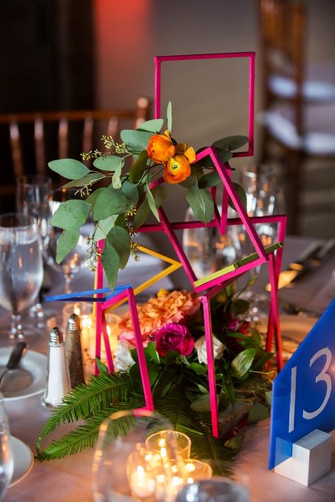 Color Block Centerpiece, Avant Garde Centerpieces, Artsy Centerpieces, Abstract Centerpieces, Neon Table Decorations, Gala Centerpieces Corporate Events, Artistic Centerpieces, Corporate Centerpieces, Corporate Event Centerpieces