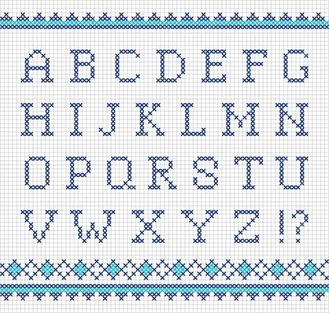 Bordando letras de ponto cruz do alfabeto vetorial | Vetor Premium Cross Stitch Alphabet Patterns, Tapestry Crochet Patterns, Baby Cross, Cross Stitch Alphabet, Tapestry Crochet, Diy Couture, Cross Stitch Designs, Blackwork, Le Point