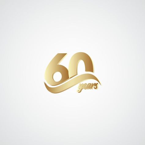 60 Years Anniversary Celebration Elegant Gold Logo Vector Template Design Illustration 60th Anniversary Logo Design, 60 Logo Number, 60 Years Anniversary Logo, 50 Anniversary Logo Design, New Year Vector Illustration, 60 Years Logo, 60 Anniversary Logo, Logo Aniversario, 60 Years Anniversary