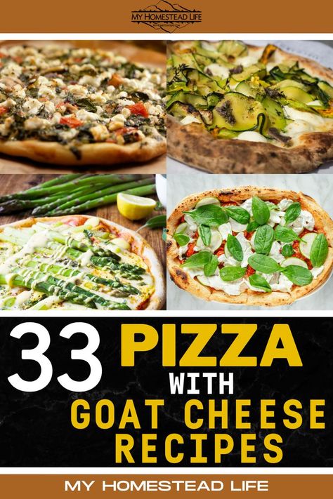 Soft, creamy, buttery smooth, rich mild, slightly tangy delicious, and earthy are just a few adjectives I'd employ to describe goat cheese. Recipes With Goat Cheese, Goat Cheese Pizza Recipes, Goat Cheese Pizza, Main Dish Casseroles, Goat Cheese Recipes, Eating Pizza, Eat Pizza, Red Sauce, Amazing Recipes