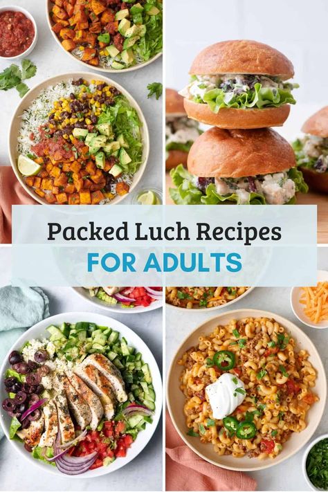 45+ Easy Packed Lunches for Adults Lunches For Work Easy, Well Balanced Lunch Ideas, Cold Lunch Ideas For Adults Healthy, Protein Packed Cold Lunches For Work, Packed Lunches For Adults, Protein Packed Salads Healthy Lunches, Healthy Packed Lunches For Adults, Lunches That Don’t Need To Be Refrigerated, Lunches For Adults