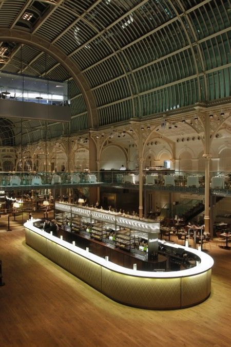 central bar Mall Furniture, Royal Opera House London, London Lights, Central Bar, Curved Roof, London Interior Design, Bar Design Awards, Royal Opera House, Furniture Design Inspiration