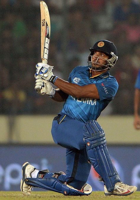 Kumar Sangakkara struck six fours and a six, India v Sri Lanka, final, World T20, Mirpur, April 6, 2014 Cricket Images, Azam Khan, Kumar Sangakkara, Cricket Australia, Crying Eyes, Cricket Players, Cricket (sports), Cricket Wallpapers, Test Cricket