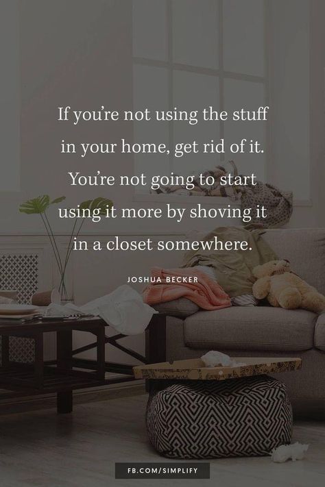 Clutter Quotes, Joshua Becker, Organization Quotes, Too Much Stuff, Minimalist Inspiration, Minimal Living, Minimalist Quotes, Things That Matter, Clearing Clutter