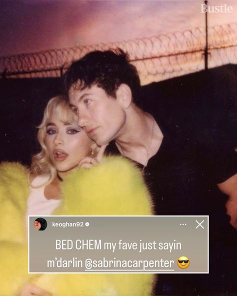 I wonder why “Bed Chem” is @keoghan92’s fav… Read why fans think Sabrina Carpenter’s new song may be about Barry Keoghan at the link in bio. (📸 via #BarryKeoghan/#SabrinaCarpenter) Barry Keoghan, New Song, Sabrina Carpenter, News Songs, Link In Bio, Wonder, Songs, Reading, Bed