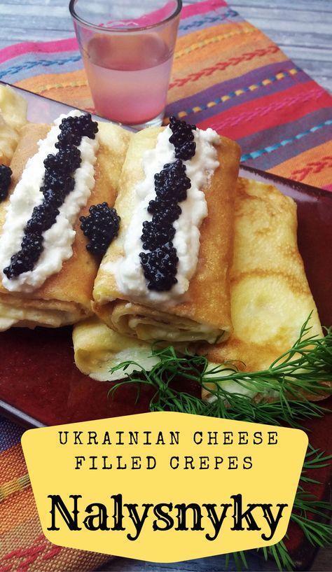 Nalysnyky Ukrainian Cheese Filled Crepes Could you resist these delicious #Ukrainian #cheese filled #crepes called #Nalysnyky which are baked in copious amounts of #butter ? Recipe here http://cultureatz.com/ukrainian-crepes-nalysnyky/ Nalysnyky Recipe, Ukrainian Crepes, Filled Crepes, Russian Food, Ukrainian Recipes, European Cuisine, Ethnic Food, Crepe Recipes, Seasonal Food