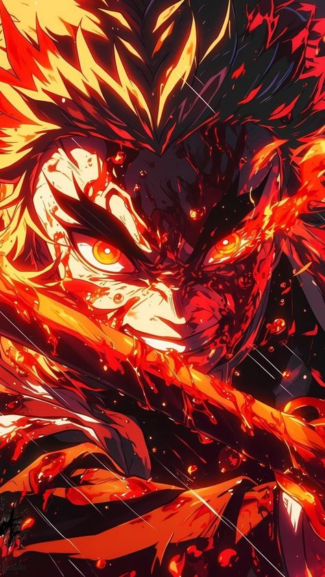 Mr Rengoku Demon Slayer, Rengoku Manga Wallpaper, Demon Slayer Wallpaper Rengoku, Rengoku Eyes, Rengoku Art, Demon Slayer Wallpapers, Rengoku Wallpaper, Demon Slayer Rengoku, Demon Slayer Wallpaper