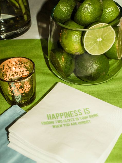 Limes and Happiness Tea Core, Luxury Life Aesthetic, Lime Wedding, Juice Bar Design, Bridesmaid Brunch, Lime Tea, Bachelorette Drink, Lime Bars, Green Bar