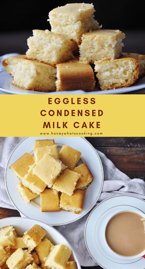 Milk Ladder, Snacking Cake, Condensed Milk Cake, Eggless Cakes, Whats Cooking, Eggless Desserts, Condensed Milk Recipes, Eggless Recipes, Eggless Cake