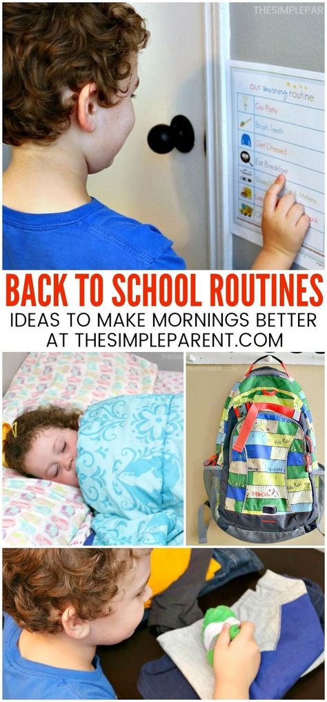 Back To School Morning Routine, Kindergarten Routines, Morning Routine For School, Back To School Routine, Back To School Morning, Before School Routine, Back To School Highschool, Kindergarten Organization, Easy Morning Routine