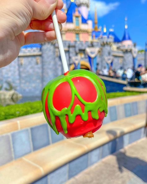 Halloween Candy Crafts, Fall Core, Strawberry Ideas, Covered Apples, Snow White Apple, Disney Activities, Chocolate Covered Apples, Disneyland Food, Colored Clay