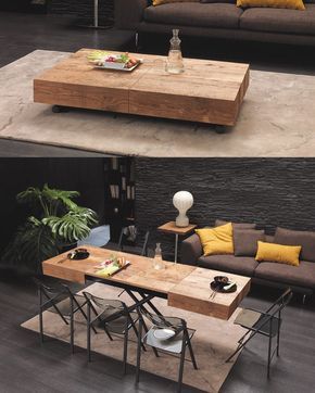 Små Rum Lidt Plads, Space Saving Table, Resource Furniture, Transforming Furniture, Convertible Furniture, Hus Inspiration, Smart Furniture, घर की सजावट, Multifunctional Furniture