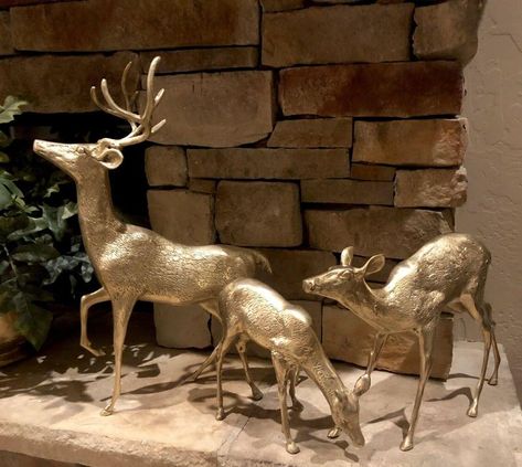 Deer Decorations, Winter Scenes Wonderland, Vintage Decorations, Lamp Candle Holder, Christmas Mantle Decor, Deer Decor, Silhouette Design Studio, Deer Christmas, Be Rich