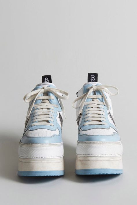 Women's Sneakers | R13 Denim Official Site R13 Denim, Big Necklace, Leather High Tops, Platform High Heels, Sneaker Wedge, Platform Sneakers, Converse Shoes, Platform Shoes, Sneakers White