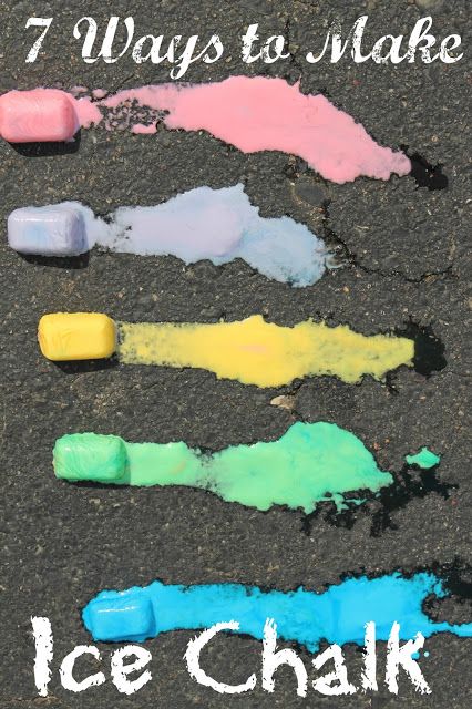 7 different ways to make ice chalk - the perfect activity for kids on a hot summer day Ice Chalk, Summer Preschool, Outside Activities, Water Day, Summer Activities For Kids, Pre School, Summer Crafts, Save Food, Summer Day