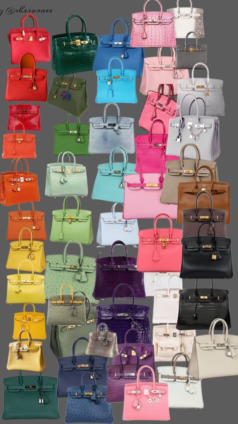 #birkinbag #red #pink #yellow #blue #purple #green #orange #rainbow #fyp #viral #birkinbag #green #colorful Birkin Colors, Orange Rainbow, Purple Green, Green Orange, Birkin Bag, Yellow Blue, Pink Yellow, Blue Purple, Bags Designer