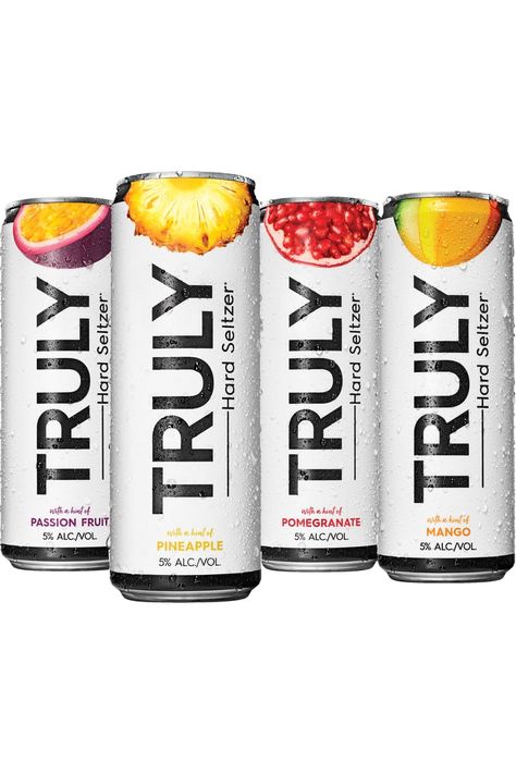 Truly Drink, Can Design Packaging, Truly Seltzer, Drink Branding, Healthy Food Packaging, Beer Pong Table Designs, Can Packaging, Juice Packaging, Beer Pong Tables