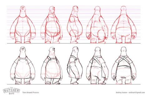 Time Character Design, Armand Serrano, Bear Warrior, Bear Character Design, Character Turnaround, Draw Cartoon, Character Model Sheet, The Butcher, Animation Sketches