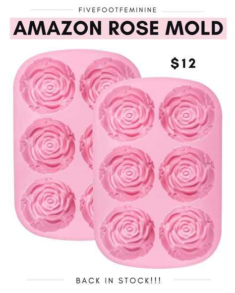 Making Silicone Molds, Rose Molds, Candle Diy, Rose Flower Pattern, Flower Ice, Pink Soap, Decorative Ornaments, Soap Making Molds, Candy Flowers