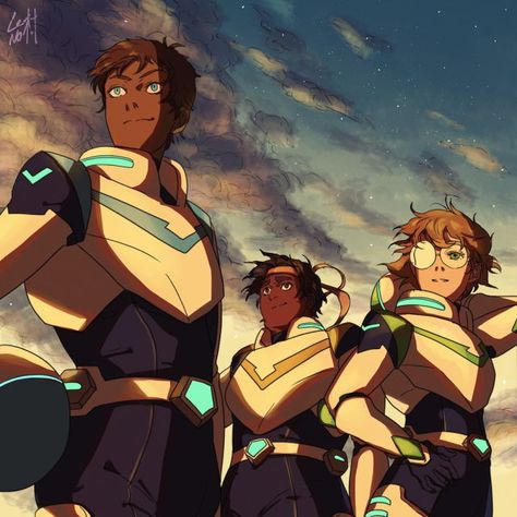 Garrison Squad James X Keith, Galaxy Garrison, Garrison Trio, Keith Voltron, Klance Fanart, Voltron Comics, Sunrise And Sunset, Form Voltron, Voltron Ships