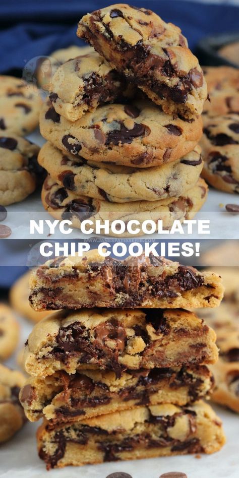 Cookies Nyc, Famous Cookies, Janes Patisserie, Tray Bake Recipes, Chocolate Cookie Recipes, Sweet Treats Recipes, Biscuit Recipe, Chocolate Chip Cookie, Cookies Recipes Chocolate Chip