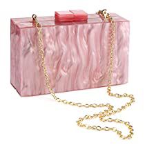 Check this out! Acrylic Bag, Acrylic Clutch, Party Handbags, Floral Clutches, Purse Pink, Bag With Chain, Black Wristlet, Party Purse, Fashion Female