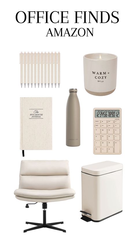 Office Finds, Amazon Office, Neutral Office Decor, Office Decor, Minimalist Office Decor, Office Decor Ideas, Home Office, Aesthetic Office Office Aesthetic Woman Desk, Neutral Cubicle Decor, Work Aesthetic Office Coffee, Neutral Office Desk Aesthetic, Amazon Office Must Haves Tiktok, Chic Accent Chairs, Work Desk Decor, Counseling Office Decor, Office Inspo