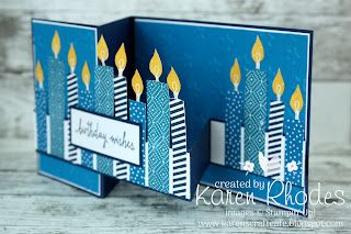 Karen's Craft Cafe: Build a Birthday - Double Z Fold Card Double Z Fold Card, Craft Cafe, Z Cards, Hanukkah Cards, Candle Cards, Bday Cards, Step Cards, Interactive Cards, Shaped Cards