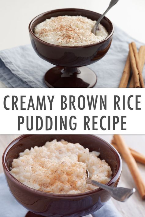 Brown Rice Pudding Recipe, Rice Dessert Recipes, Energizing Foods, Brown Rice Pudding, Healthy Pudding, Danette May, Rice Desserts, Healthier Sweets, Rice Pudding Recipe