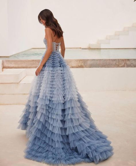 Izsbeli Couture sf086 Zendaya In Blue, Milla Dresses, Outfits Formal, New Year’s Eve Outfit, Sky Blue Dress, Prom Dresses Elegant, Designer Gown, Fall Wedding Guest Dress, Fall Dress Outfit